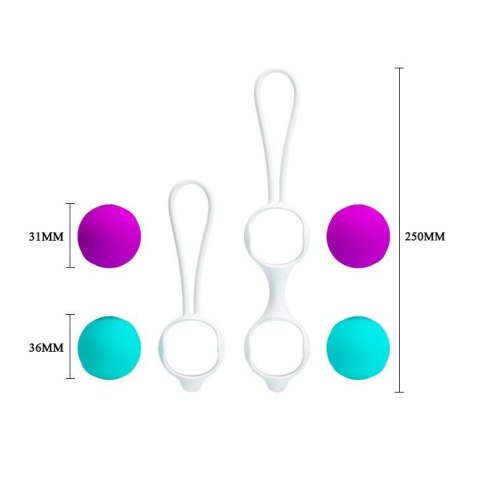 Kulki Kegla Pretty Love silikonowe liliowe turkusowe 10 cm