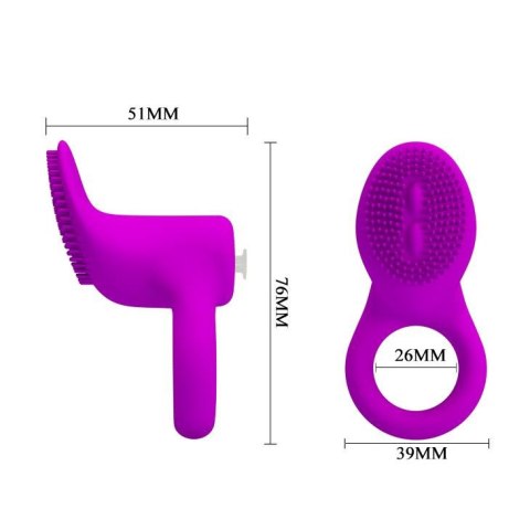 Pierścień erekcyjny wibrujący Pretty Love Cobra fioletowy