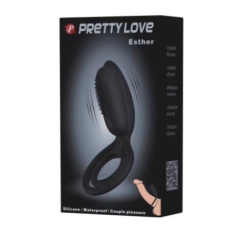 Pierścień erekcyjny wibrujący z wypustką Pretty Love Esther