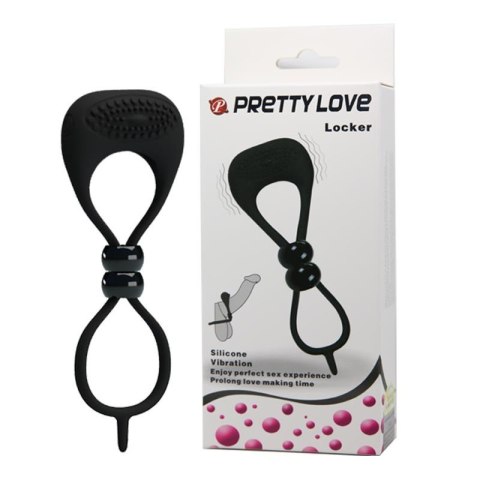 Pierścień wibrujący Pretty Love Locker na penisa i mosznę