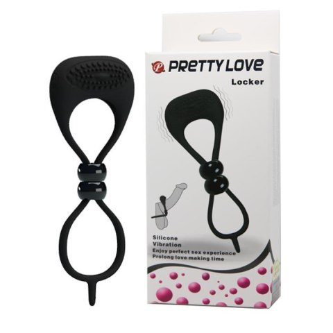 Pierścień wibrujący Pretty Love Locker na penisa i mosznę