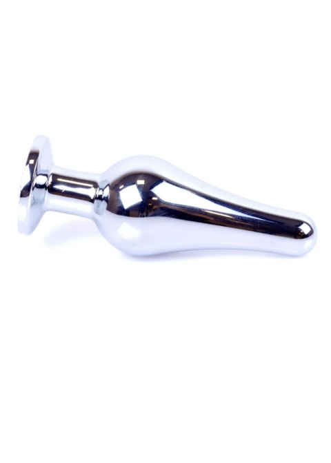 Biżuteria analna HeavyFun srebrna fioletowa 9,5 cm