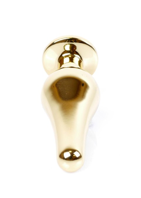 Biżuteria analna HeavyFun złota zielona 9.5 cm