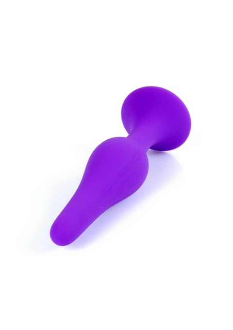 Korek analny silikonowy B Series HeavyFun fioletowy mały 10 cm