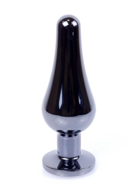 Korek analny stalowy biżuteryjny srebrny HeavyFun 9.5 cm