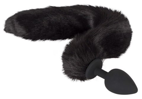 Korek analny z ogonem i uszami kota Bad Kitty czarny 9 cm