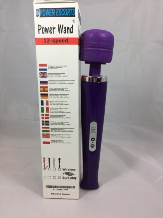 Masażer wand Power Escorts fioletowy bezprzewodowy duży