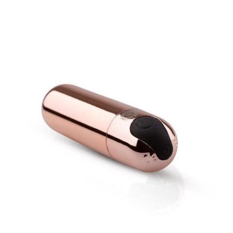 Mini wibrator pociskowy Rosy Gold różowy złoty USB 7.5 cm
