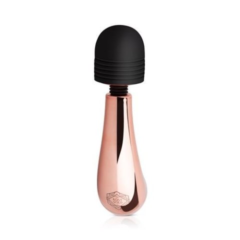 Mini wibrator różdżkowy Rosy Gold Curve USB