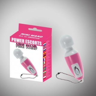Mini wibrator wand Power Escorts różowy 6,5 cm