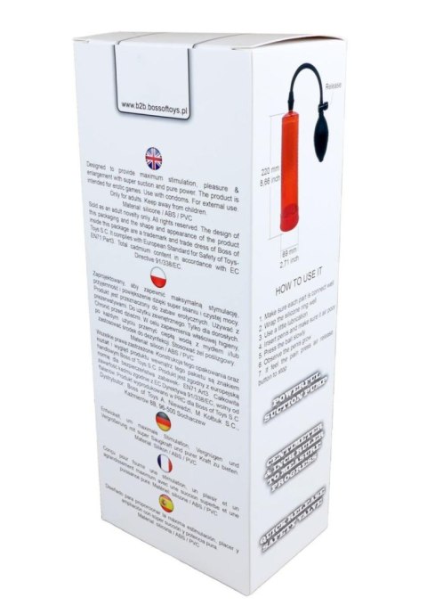 Pompka próżniowa Powerpump czerwona silikonowa