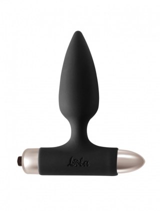 Wibrujący korek analny Lola Toys Glory Black silikonowy 15 cm AAA