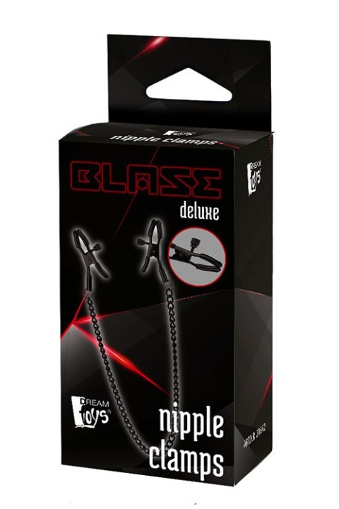 Zaciski na sutki Blaze Deluxe Dream Toys czarny z łańcuchem 32 cm