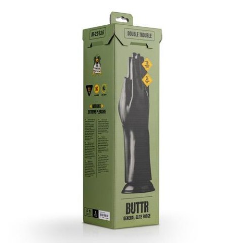 Korek analny BUTTR Double Trouble fisting czarny 31 cm