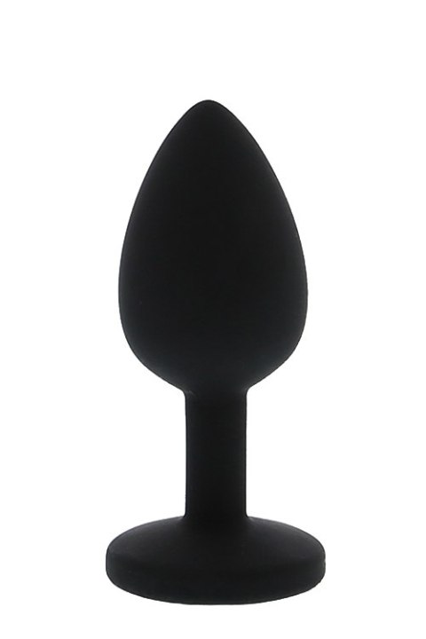 Mały silikonowy korek analny z różowym diamentem Dream Toys