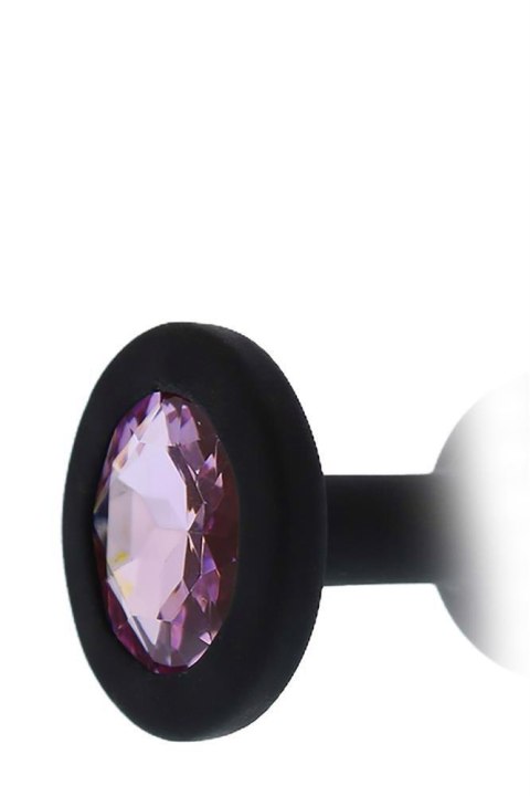 Mały silikonowy korek analny z różowym diamentem Dream Toys