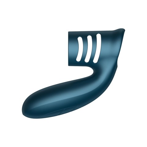 Pierścień wibracyjny silikonowy B Series Fox niebieski USB 7 trybów