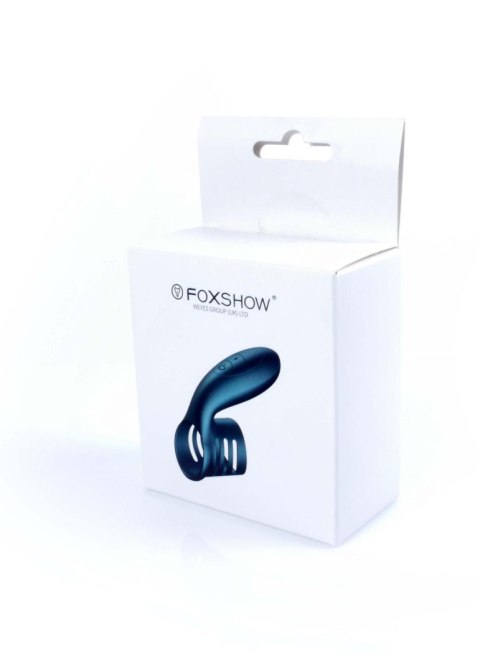 Pierścień wibracyjny silikonowy B Series Fox niebieski USB 7 trybów