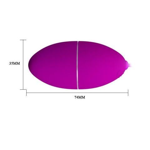 Silikonowe jajko wibrujące Pretty Love Hyper Egg z pilotem 8 cm