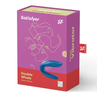 Stymulator partnerski Satisfyer Partner Whale niebieski USB wodoszczelny