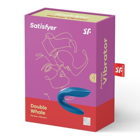 Stymulator partnerski Satisfyer Partner Whale niebieski USB wodoszczelny