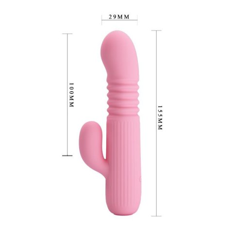 Wibrator Pretty Love Leopold silikonowy z pchaniem USB