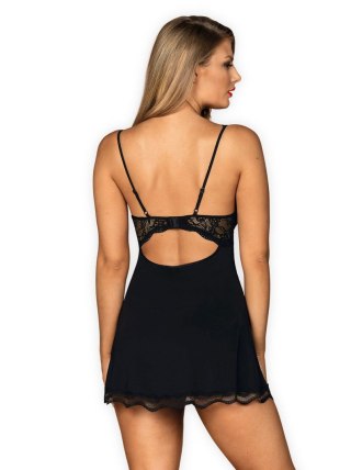 Babydoll Luvae z stringami Obsessive czarny S/M