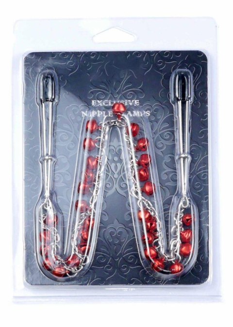 Klipsy na sutki regulowane z łańcuszkiem Fetish B Series 42 cm