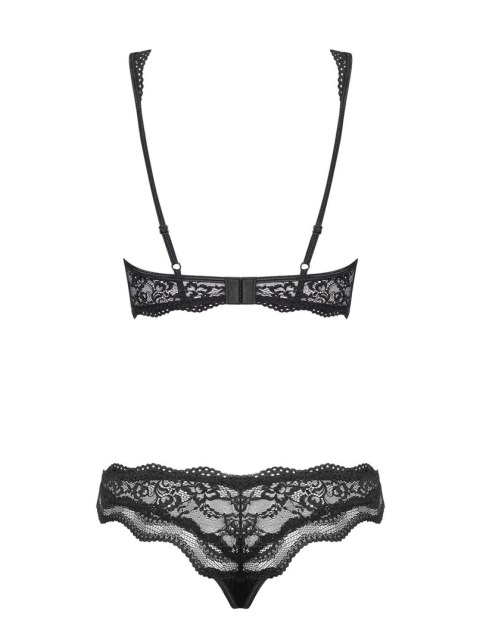 Komplet bielizny Luvae Obsessive koronkowy czarny S/M