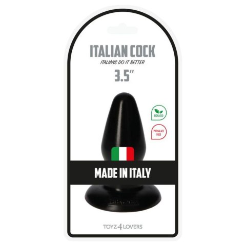 Korek analny Italian Cock Toyz4lovers czarny 9,5 cm