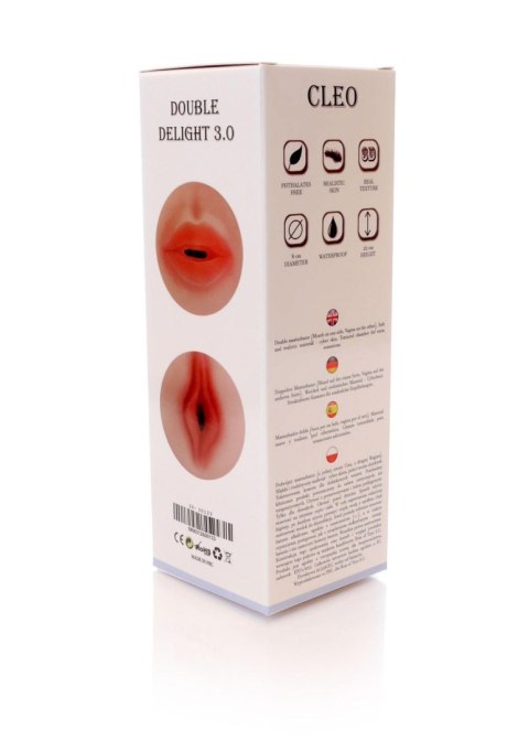 Masturbator dwustronny CLEO Double Delight 3.0 CyberSkin 21.5 cm