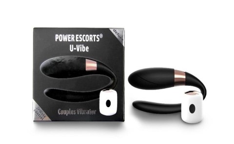 Wibrator parowy UVibe Power Escorts czarny z pilotem 7 funkcji