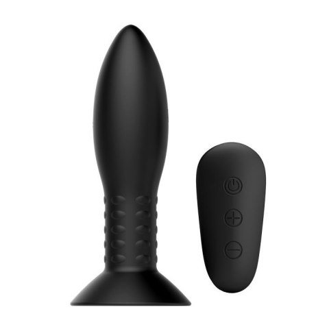 Wibrujący korek analny z obracającymi się koralikami Mr Play