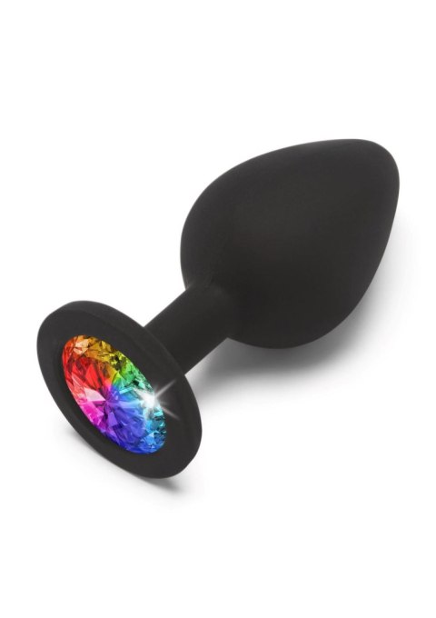 Korek analny ToyJoy Booty Jewel silikonowy czarny 8 cm