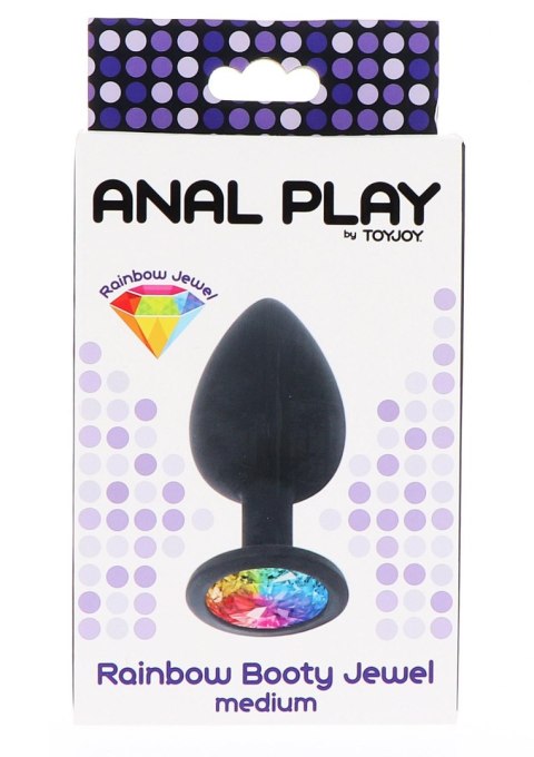 Korek analny ToyJoy Booty Jewel silikonowy czarny 8 cm