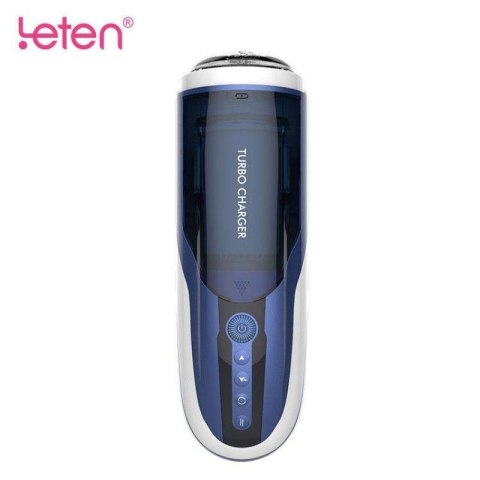 Masturbator Leten rotacyjny z wibracjami niebieski 32 cm