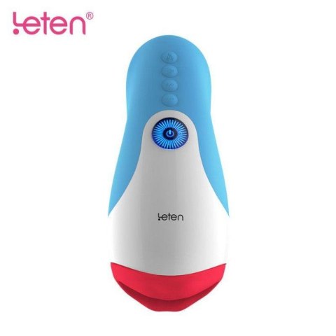 Masturbator oralny Leten z grzaniem wibracjami USB