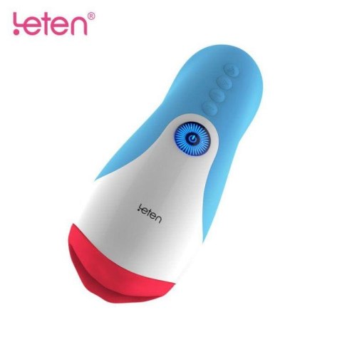 Masturbator oralny Leten z grzaniem wibracjami USB