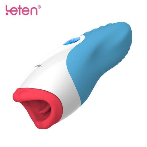 Masturbator oralny Leten z grzaniem wibracjami USB