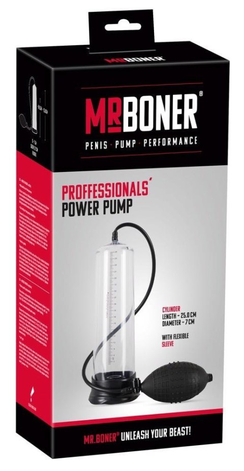 Pompka penisowa Mister Boner Professionals Power z miarką 25 cm