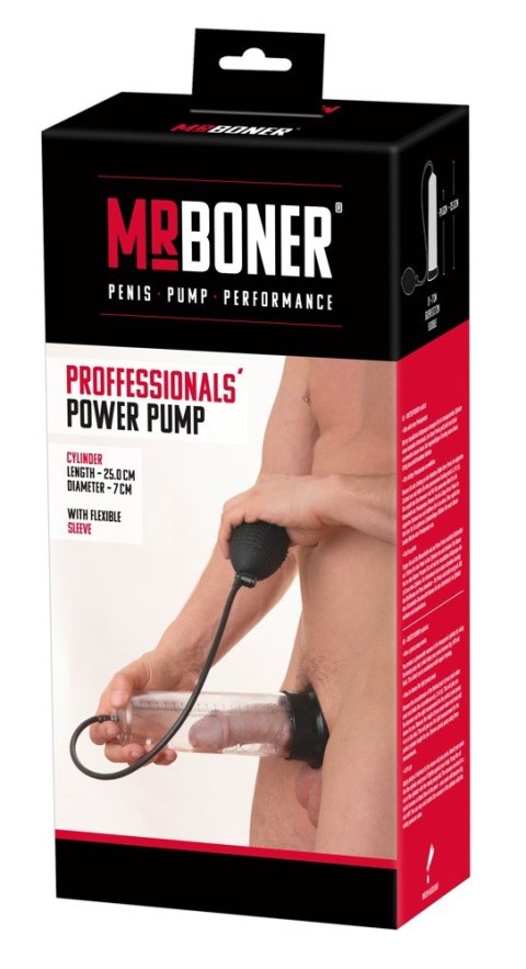 Pompka penisowa Mister Boner Professionals Power z miarką 25 cm