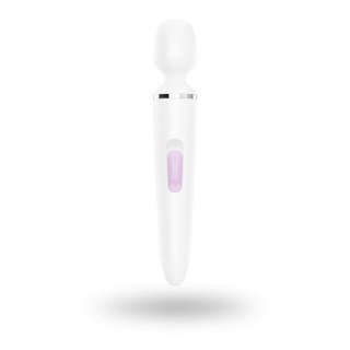 Wibrator Satisfyer Wand-er Woman (Biały/Chrom)