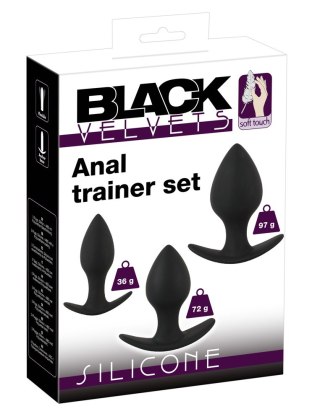 Zestaw korków analnych Black Velvets silikon 3 sztuki