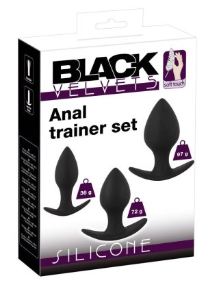 Zestaw korków analnych Black Velvets silikon 3 sztuki