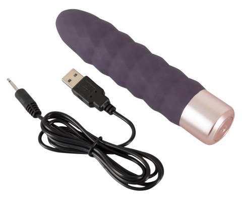Wibrator Diamond Vibe z falami silikonowy USB 15 cm