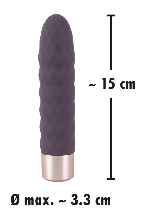 Wibrator Diamond Vibe z falami silikonowy USB 15 cm
