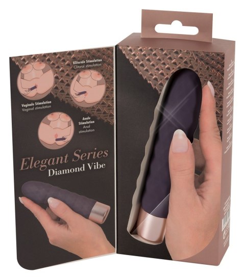 Wibrator Diamond Vibe z falami silikonowy USB 15 cm