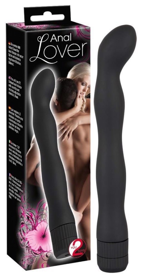 Wibrator analny falisty You2Toys czarny 18 cm na baterie