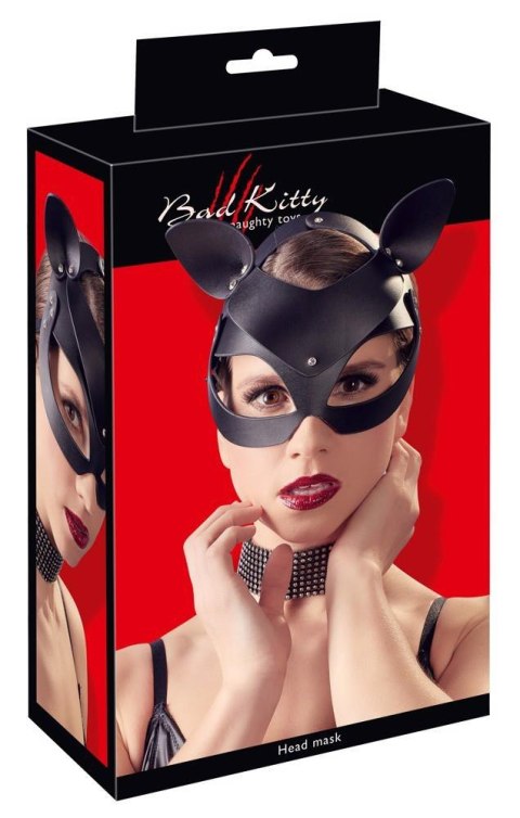 Maska kota Bad Kitty z dżetami i uszami