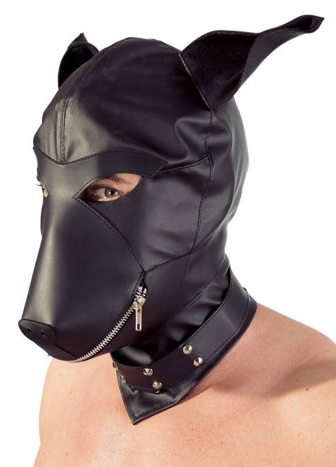 Maska psa z imitacji skóry fetish Collection czarna